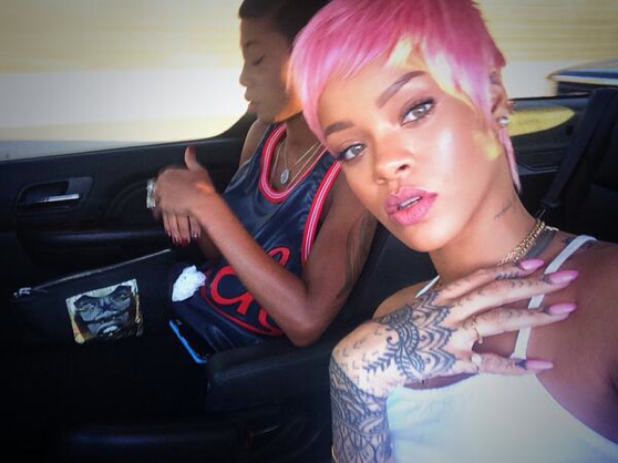 Yes Hunny!! Rihanna Rocks A Hot Pink Pixie